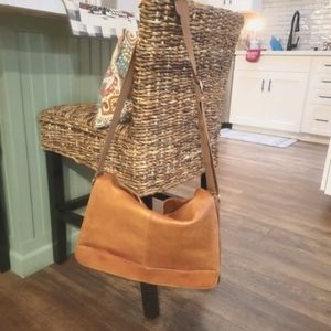 Pelle Studio | Soft Leather Tan Briefcase Messenger Bag